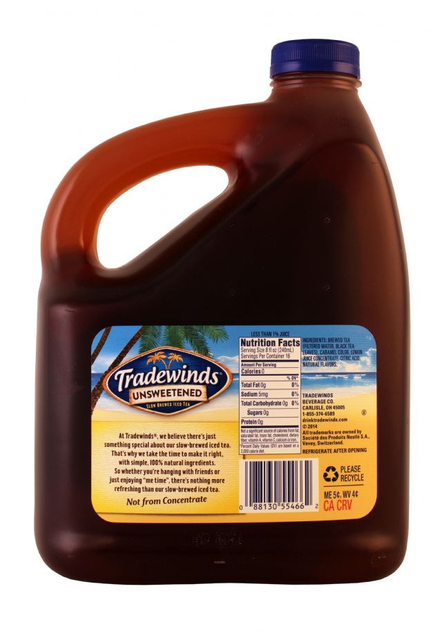 Tradewinds Tea: Tradewinds UnsweetLem Facts