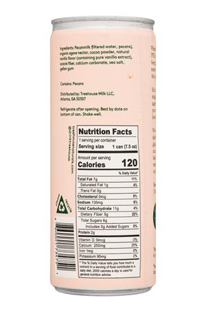 Treehouse Naturals: TreehouseNaturals-7oz-2023-Pecanmilk-Choc-Facts
