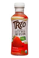 Treo Organic Birch Water Infusion: Treo-BirchWater-16oz-Strawberry-Front