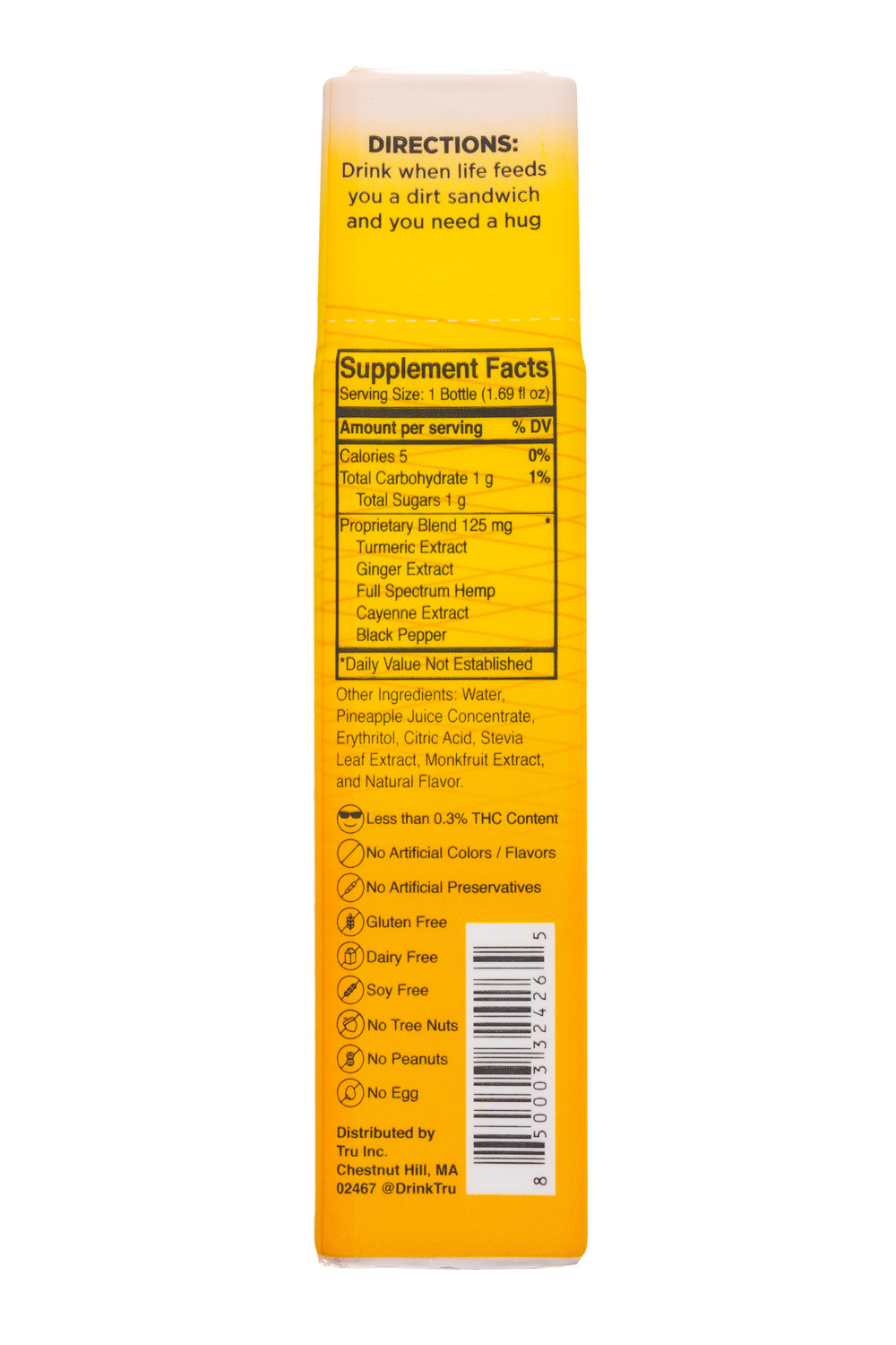 Tru: DrinkTru-2oz-Hemp-PineappleExpress-Facts