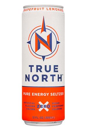 True North: Pure Energy Seltzer: TrueNorth-12oz-2021-EnergySeltzer-GrapeLemon-Front