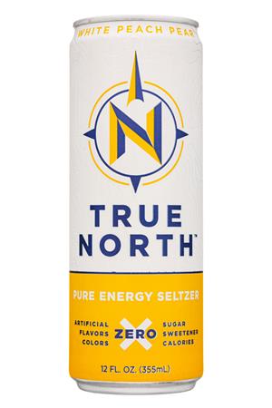 True North: Pure Energy Seltzer: TrueNorth-12oz-2021-EnergySeltzer-WhitePeachPear-Front