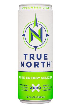 True North: Pure Energy Seltzer: TrueNorth-12oz-2021-EnergySeltzer-CucumberLime-Front