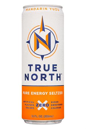 True North: Pure Energy Seltzer: TrueNorth-12oz-2021-EnergySeltzer-MandarinYuzu-Front