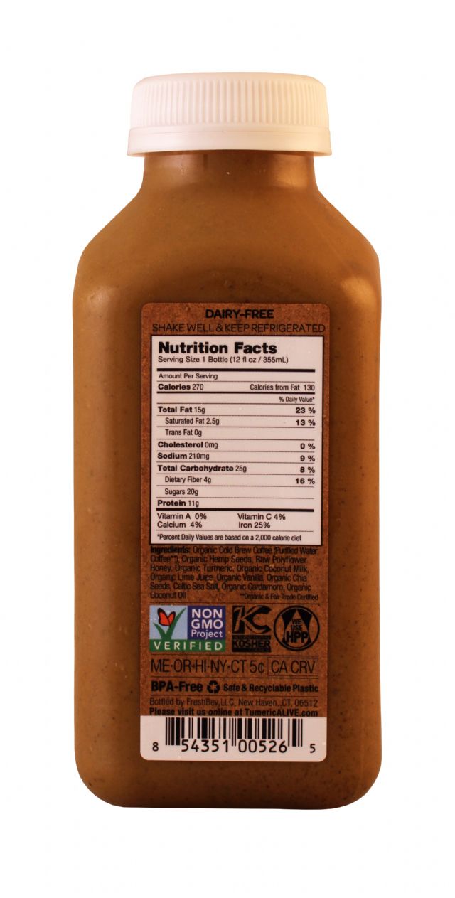 TumericALIVE Super Blends: Tumeric BulletBrew Facts