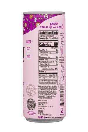Twrl Milk Tea: Twrl-8oz-2023-MilkTea-PBubeMilkeTea-Facts