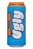 Ugly Drinks: Ugly-16oz-SparklingWater2020-Peach-Front