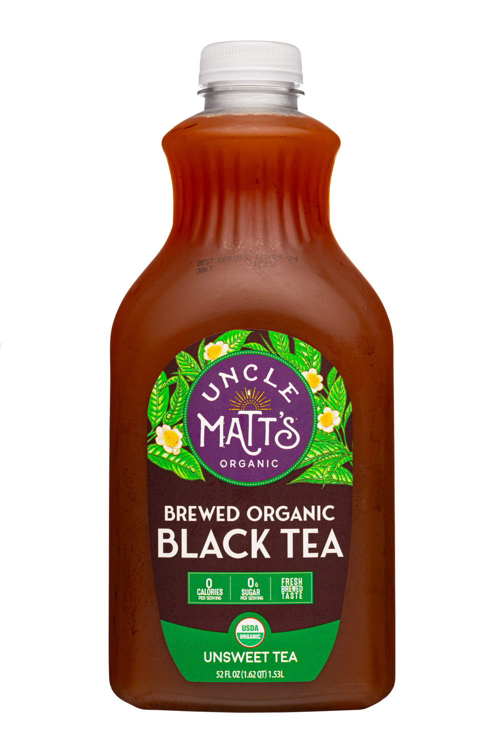 Brewed Organic Black Tea (Unsweet Tea)
