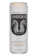 Unique Energy Drink: Unique-12oz-Energy-SugarFree-Front