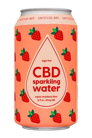 Untitled Art.: UntitledArt-12oz-2020-CBDSparkWater-Strawb-Front