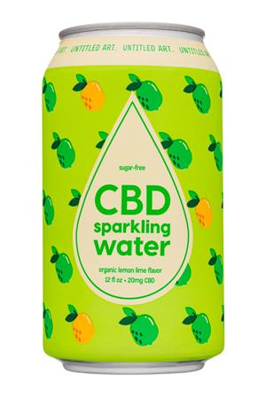 Untitled Art.: UntitledArt-12oz-2020-CBDSparkWater-LemonLime-Front