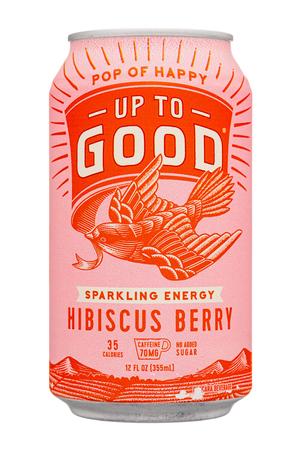 Up To Good: UpToGood-12oz-2023-SparkEnergy-HibiscusBerry-Front