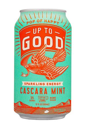 Up To Good: UpToGood-12oz-2023-SparkEnergy-CascaraMint-Front