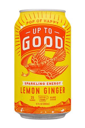 Up To Good: UpToGood-12oz-2023-SparkEnergy-LemonGinger-Front