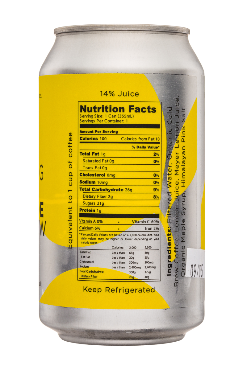 Upruit: Upruit-12oz-SparklingColdBrew-MeyerLemonade-Facts