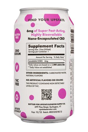 Upstate Elevator Supply Co.: UpstateElevatorSupply-12oz-2022-CBD-Seltzer-BlackCherryLemon-Facts