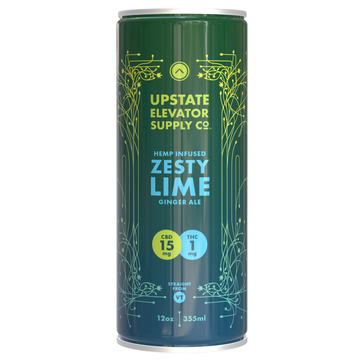 Upstate Elevator Supply Co.: Photo of 1mg THC Zesty Lime Ginger Ale - Upstate Elevator Supply Co. (uploaded by company)