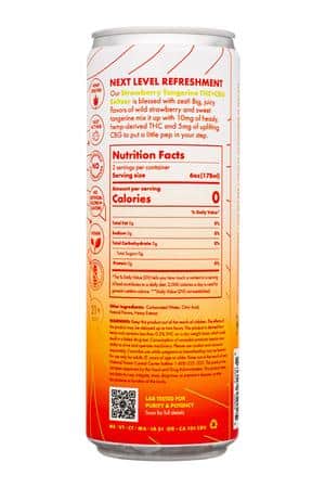 Upstate Elevator Supply Co.: UpstateElevatorSupplyCo-12oz-2025-THCSeltz-StrawbTangerine-Facts