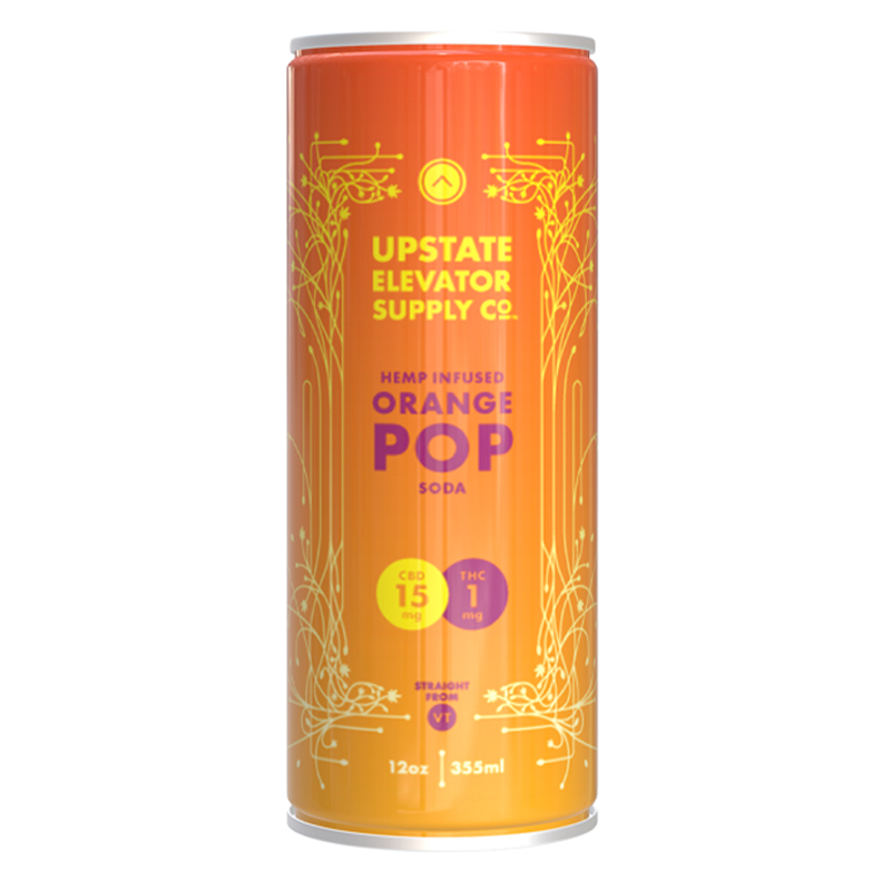 Upstate Elevator Supply Co.: Photo of 1mg THC Orange Pop Soda - Upstate Elevator Supply Co. (uploaded by company)