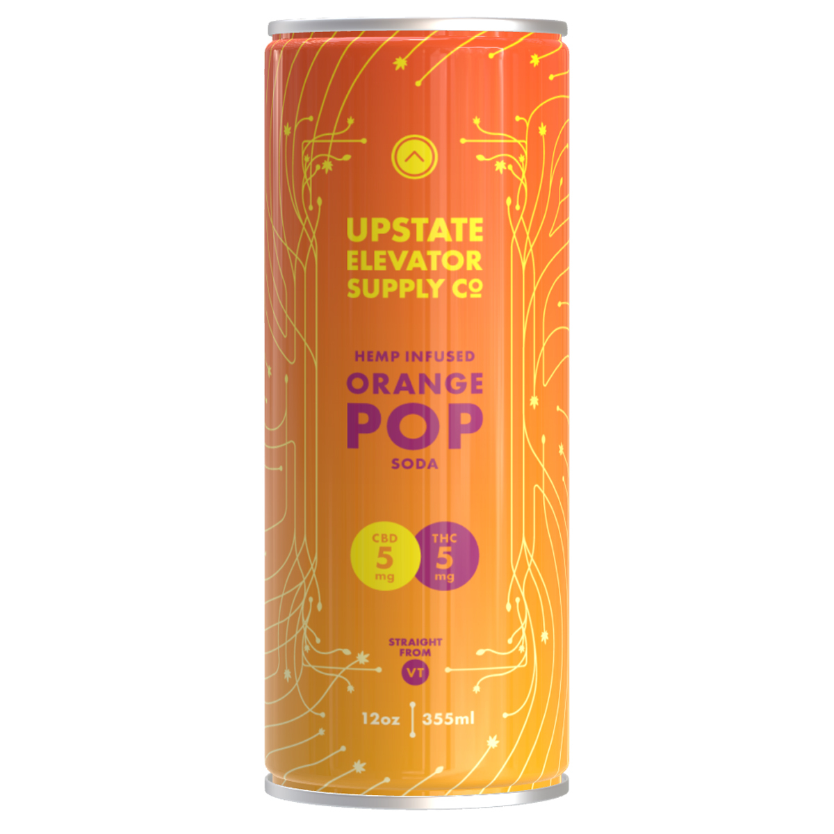 Upstate Elevator Supply Co.: Photo of 5mg THC Orange Pop Soda - Upstate Elevator Supply Co. (uploaded by company)