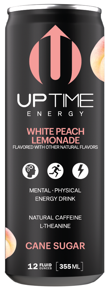 Uptime Energy: Photo of White Peach Lemonade - Cane Sugar - Uptime Energy (uploaded by company)