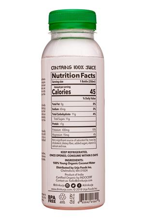 Urja : Urja-8oz-2021-CoconutWater-Facts