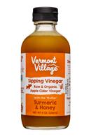 Vermont Village Sipping Vinegar: VermontVillage-8oz-SippingVinegar-TurmericHoney-Front