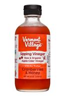 Vermont Village Sipping Vinegar: VermontVillage-8oz-SippingVinegar-CranberriesHoney-Front