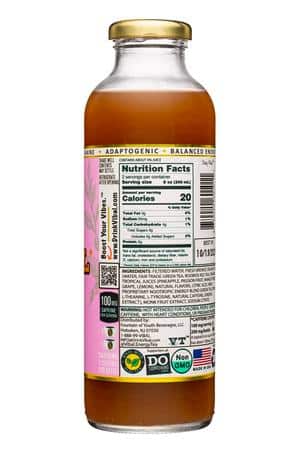 Vibal Energy Tea: Vibal-16oz-2023-EnergyTea-TropicalPunch-Facts