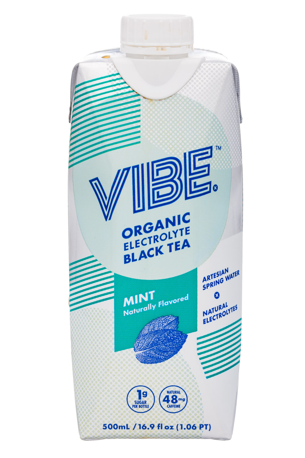 Vibe: Vibe-17oz-ElectrolyteBlackTea-Mint-Front