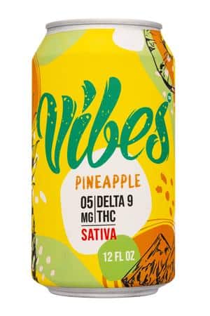 Vibes: Vibes-12oz-2023-THCDrink-Pineapple-Front