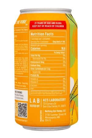 Vibes: Vibes-12oz-2023-THCDrink-Mango-Facts