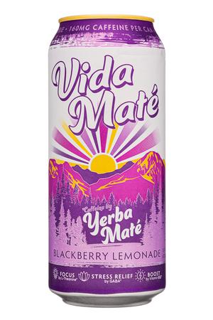 Vida Mate: VidaMate-16oz-2022-YerbaMate-BlackberryLemonade-Front