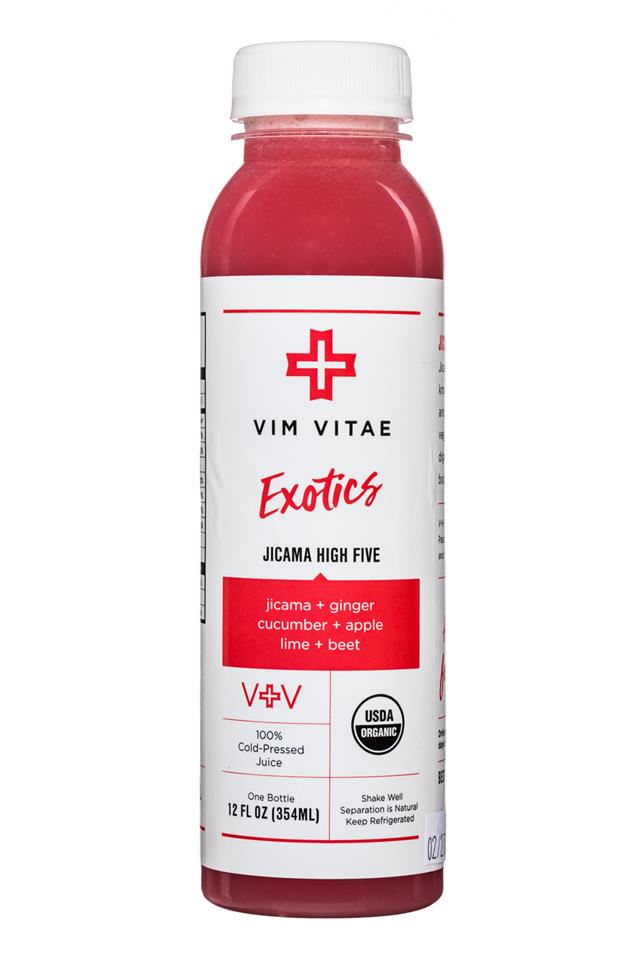 Vim Vitae: VimVitae-Exotics-12oz-JicamaHighFive-Front