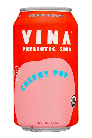Vina : Vina-12oz-2022-Prebiotic-CherryPop-Front
