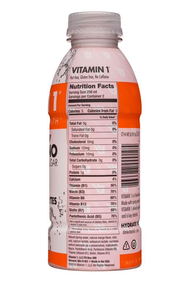 Vitamin 1: Vitamin1-17oz-SportsDrink-Mango-Facts