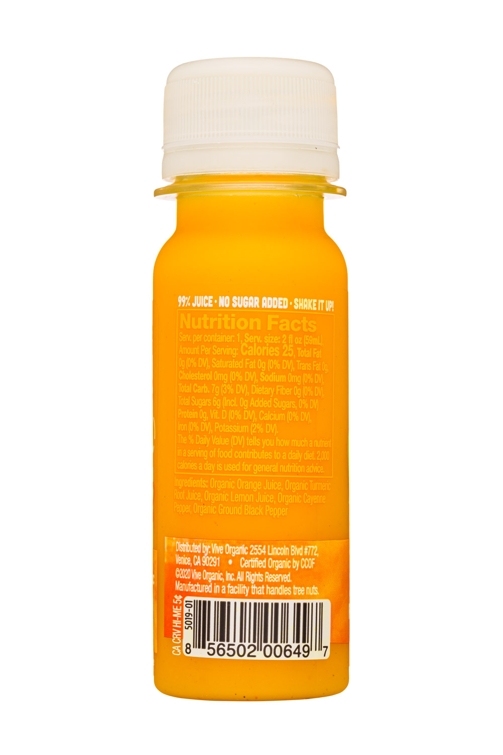 Vive Organic: ViveOrganic-2oz-2021-Shot-Turmeric-Facts