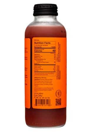 VYBES: VYBES-14oz-2022-MindBodyFunction-BloodOrangeLime-Facts