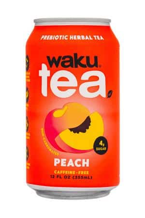 Waku: WakuTea-12oz-2024-PreHerbTea-Peach-Front