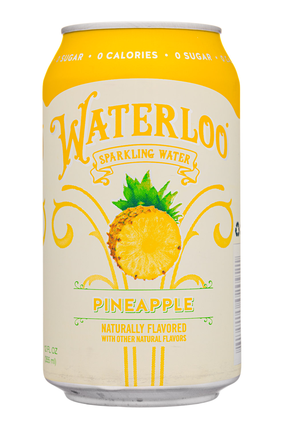 Waterloo Sparkling Water: Waterloo-12oz-2021-SparklingWater-Pineapple-Front