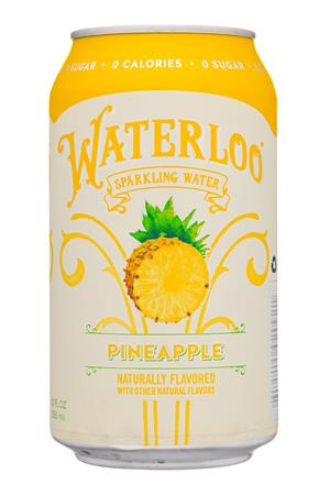 Waterloo Sparkling Water: Waterloo-12oz-2021-SparklingWater-Pineapple-Front