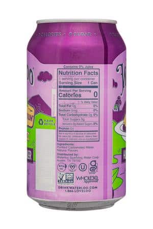 Waterloo Sparkling Water: Waterloo-12oz-2025-Fieri-HuckleberryCobbler-Facts