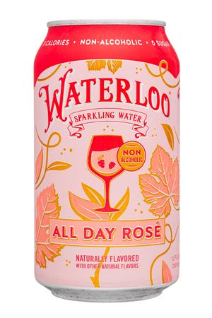 Waterloo Sparkling Water: Waterloo-12oz-2024-Sparkling-AllDayRose-Front