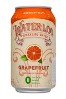 Waterloo Sparkling Water: Waterloo-12oz-SparklingWater-Grapefruit-Front