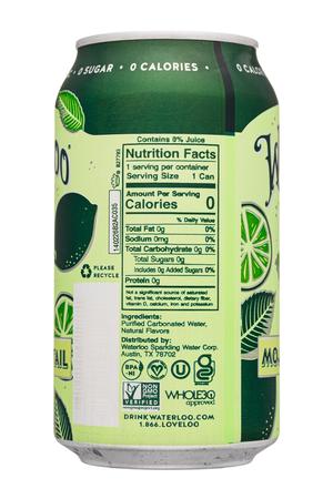 Waterloo Sparkling Water: Waterloo-12oz-2024-Sparkling-MojitoCocktail-Facts