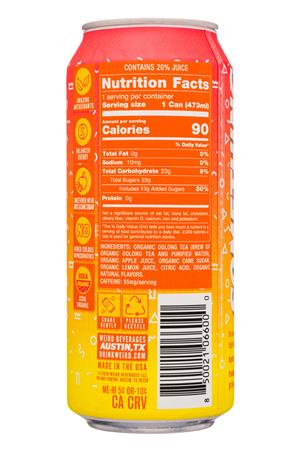 Weird Tea: WeirdTea-16oz-2021-WhitePeacah-Facts