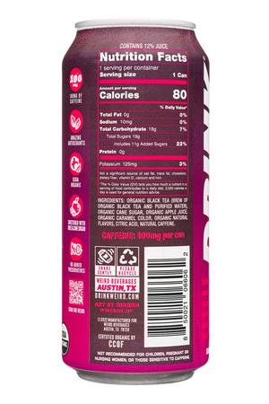 Weird Tea: WeirdBeverages-16oz-2023-Tea-PassionBlack-Facts