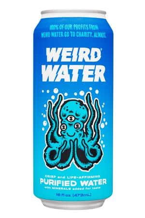 Weird Tea: WeirdBeverages-16oz-2023-Water-Purified-Front