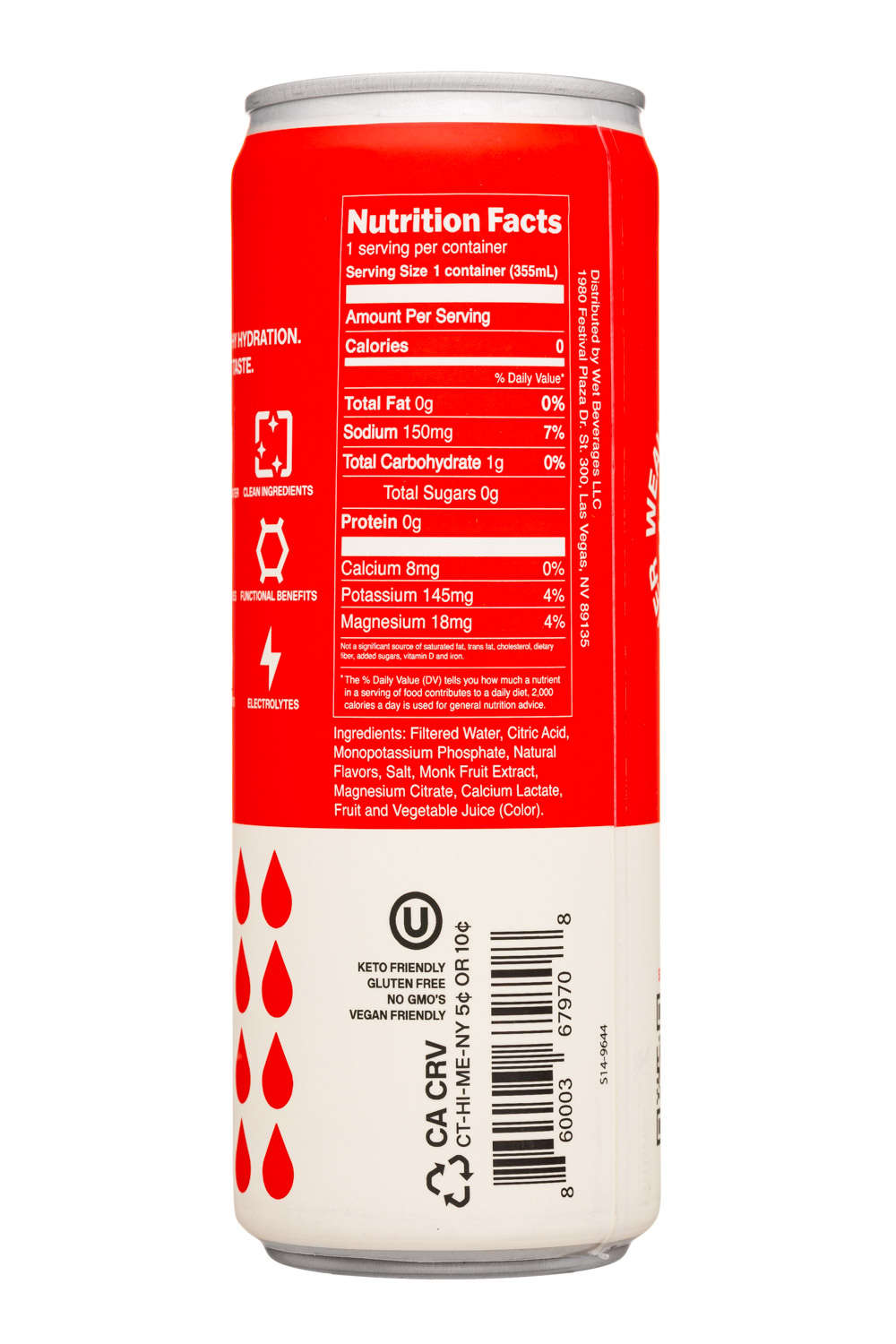 Wet Hydration: WetHydration-12oz-2023-WatermelonLemonLime-Facts