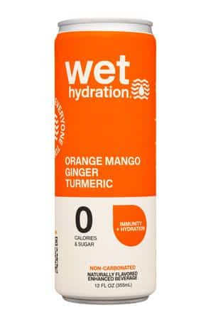Wet Hydration: WetHydration-12oz-2023-OrangeMangoGingerTurmeric-Front